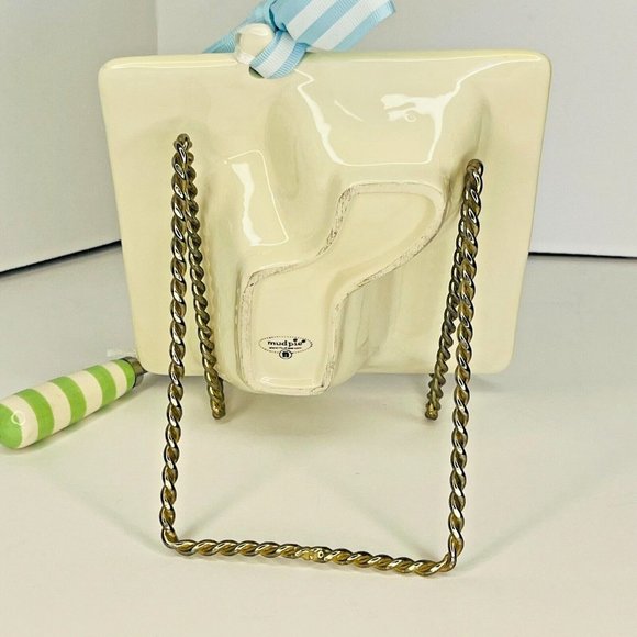 Mud Pie Vino Cheese Bowl Appetizer Dip Spread And knife Pastel With Polka Dots - Picture 5 of 9